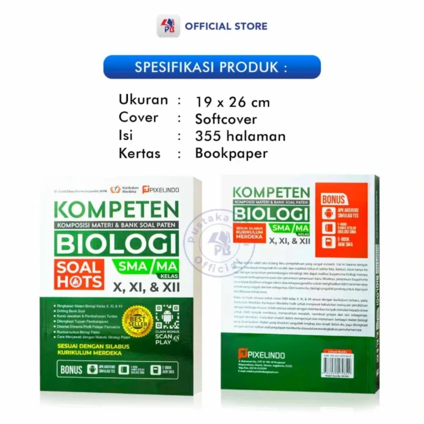 Buku Penjunjang Pelajaran SMA / Kompeten Fisika Biologi Kimia Matematika Soal Hots SMA/MA Kelas X XI XII - Gambar 2